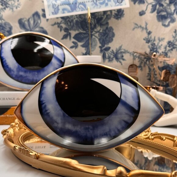 🆕 THE PROCURESS COLLECTION 🧿 All-Seeing Eye Paperweight - Decor - Blue & Gold - Picture 7 of 14